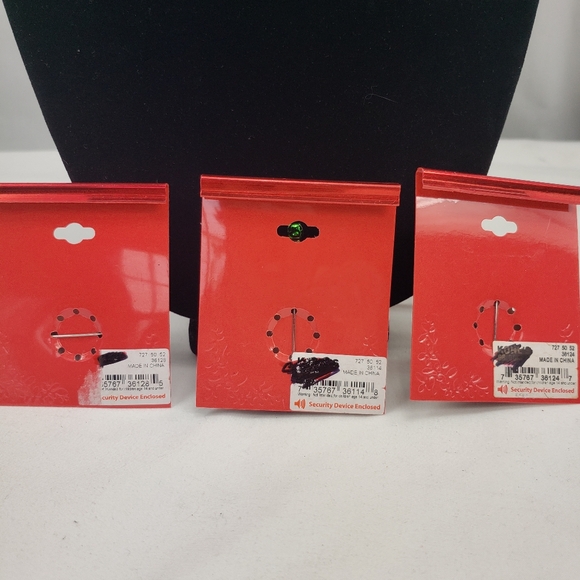 Happy Holidays Snowman Santa Brooch Lot of 3 NWT - Picture 3 of 3